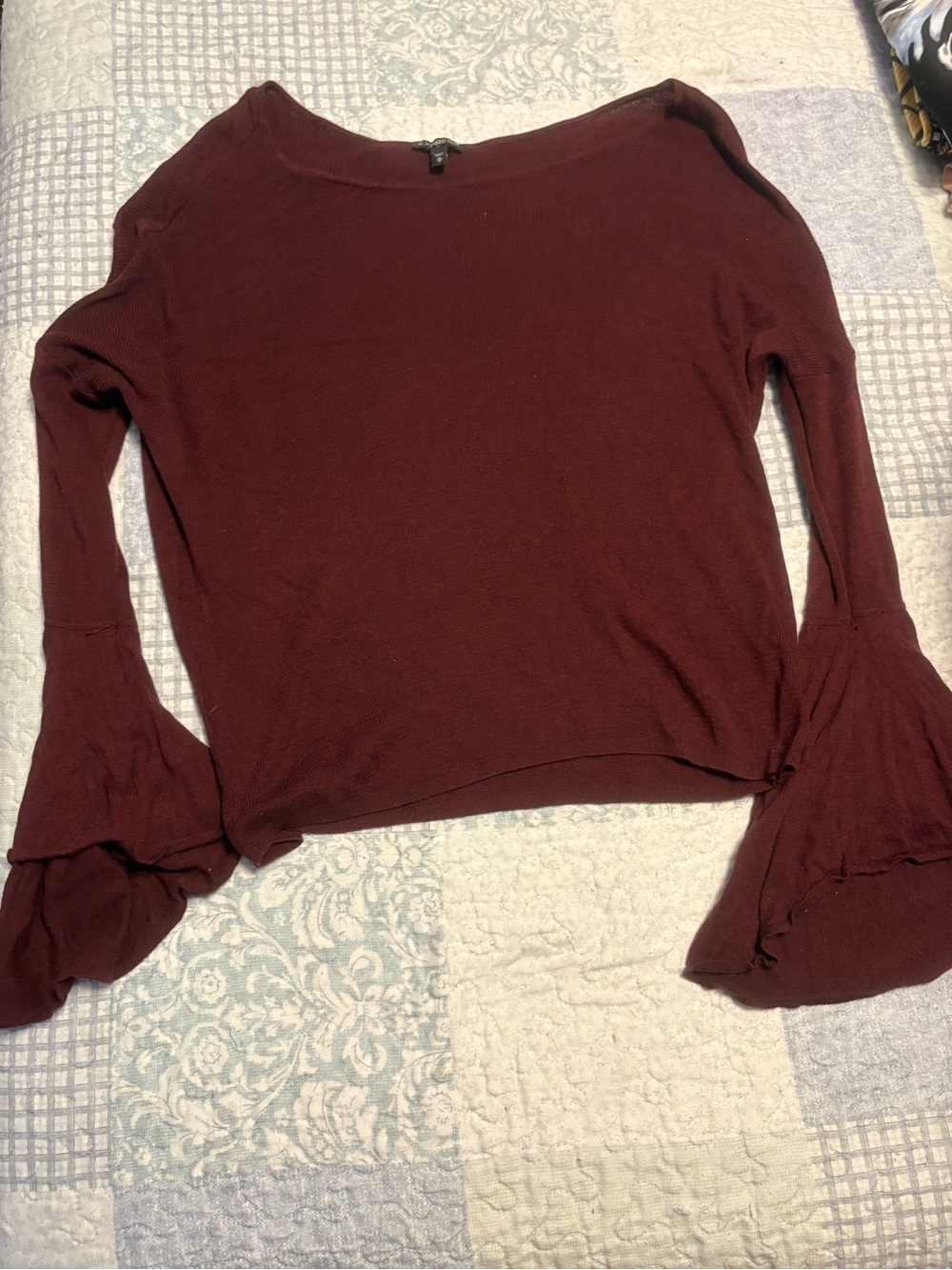 Express Bell-Sleeve Long-Sleeve Top